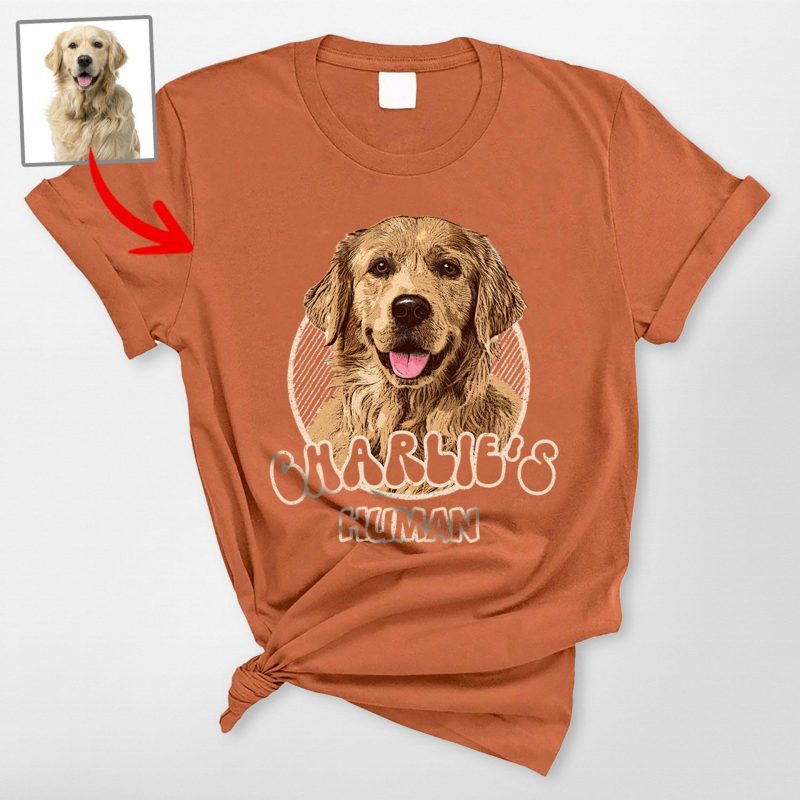 Custom Dog Portrait in Colorful Vintage Style Comfort Colors T-Shirt for Dog Lovers - Pawarts